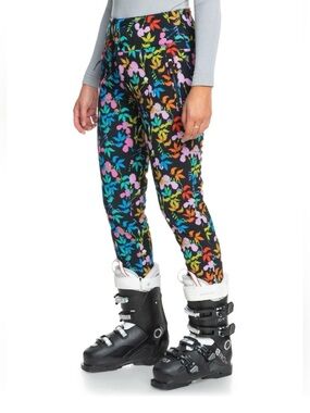 NWT Roxy x Rowley Multi Floral Fuseau Insulated Ski Snowboard Pants - XL